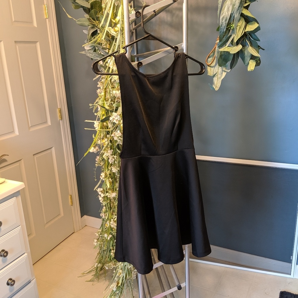 Simple Little Black Dress with Open Back